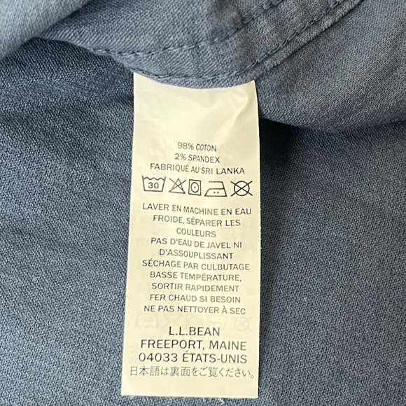 L.L Bean Men's Comfort Stretch Corduroy Shirt, Long-Sleeve Sz XXL NEW Navy - Picture 3 of 5